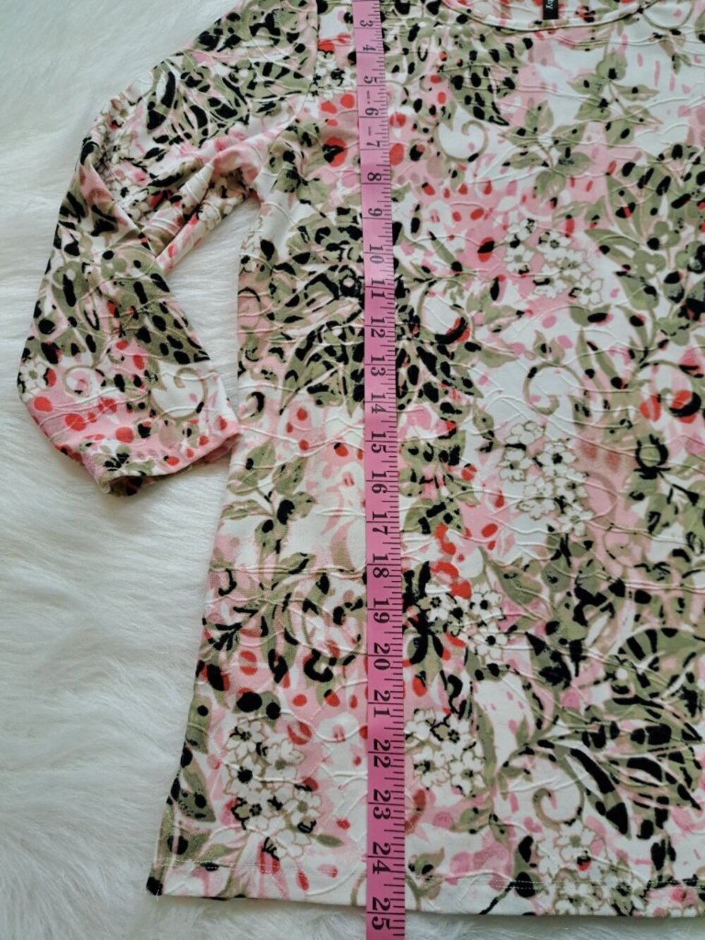 Cathy Abstract Floral Print Comfy Top Blouse Size Small - Picture 10 of 11